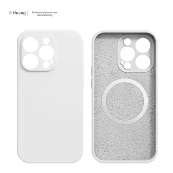 wireless charging Silicone Phone Case cover For Apple iphone 11 12 13 14 15 Pro Max magnetic suction For Custom Logo Designer