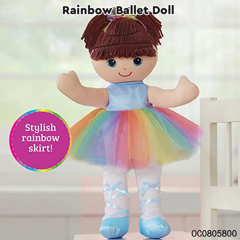 36 inch pretty girls pink stuffed ballet rag dolls for girls model toy