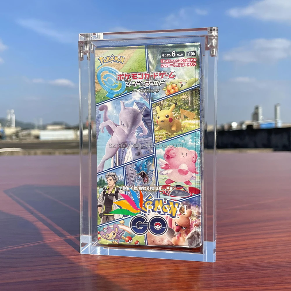 Ray Yi Custom Wholesale Acrylic Pokemon Japanese Booster Box Acrylic