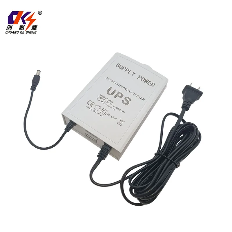 product high quality 12v 2a outdoor ups power supply 24w output white abs backup battery emergency switching for electronic products-0