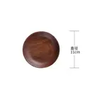Plate Factory Direct Black Walnut Wooden Round Dinner Plate Wooden Dinner Plate