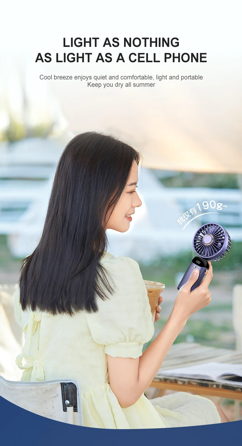 Portable Handheld Fan, USB, 5, Plastic - detail 18