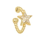 Fashion Jewelry Star Earrings Gemnel New Arrival High Quality Fashion Jewelry Star Ear Gift Starburst Beads Cuff Earrings