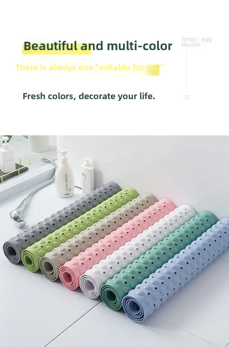 Bathroom Solid Machine Made Anti-Slip Silicone Bubble Massage Floor Mat Eco-Friendly Modern Design Anti-Fall Shower Mat supplier