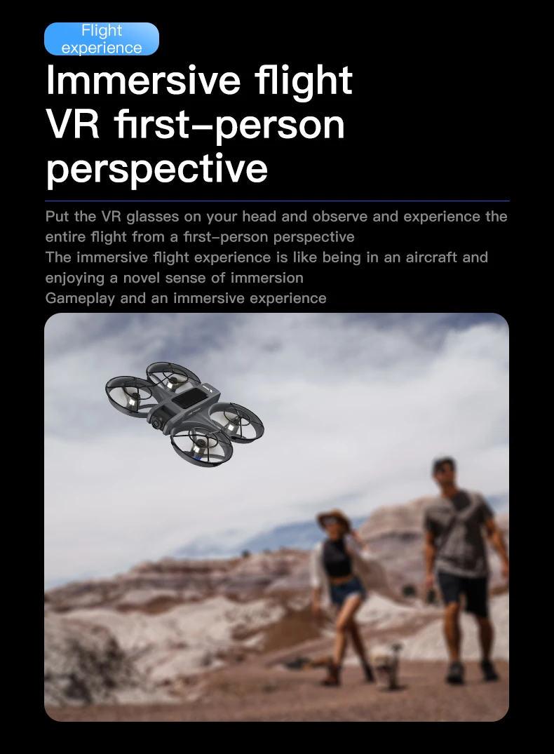 2025 New X226 Drone with VR Glasses 4k Hd Dual Camera Fpv 15 Minutes Flying Battery Long Range Rc Quadcopter Drone