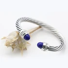 Sterling Silver Bracelet Silver Bracelet Bracelet Cheap 5mm Blue Topaz 925 Sterling Silver DY Bracelet
