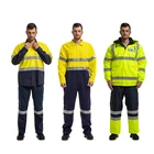 Uniform Factory Supply Custom Men Industrial Labor Reflective Safety Work Uniform