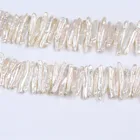 Pearl 29-34mm Natural Freshwater Long Stick Pearl Biwa Shape Pearl Strands