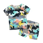 Clothes Sh10079a 2021 Wholesale Online Kids Clothes Shopping Camouflage Color Boy Clothes Set Summer