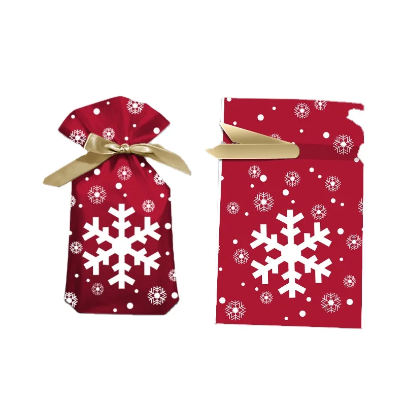 gift sack candy bag drawstring bag merry christmas decorations