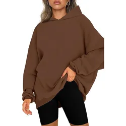 Ying Tang Custom New Arrival Plus Size Loose Hoodie Casual WOmen Sweatshirt Ladies Drop Shoulder Lone Sleeve Sweater OEM/ODM