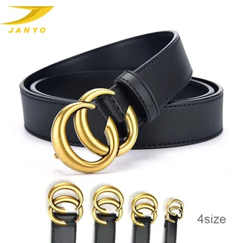 Ladies belt suppliers 2020 fashion trends luxury fashionable double c buckles black leather ladies belts
