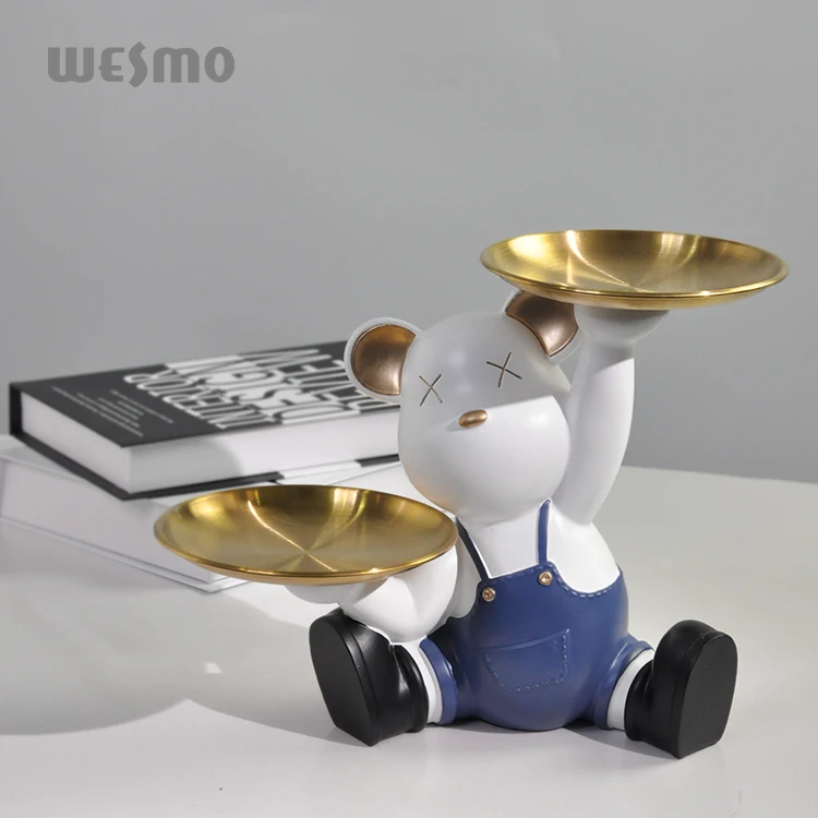 Multifunction other home decor resin statue tray home ornament decoration for nordic home decor luxury