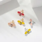 Alloy Jewelry Newest Fashion DIY Alloy Drip Oil Pendant Accessories Pearl Bee Women Jewelry Pendant