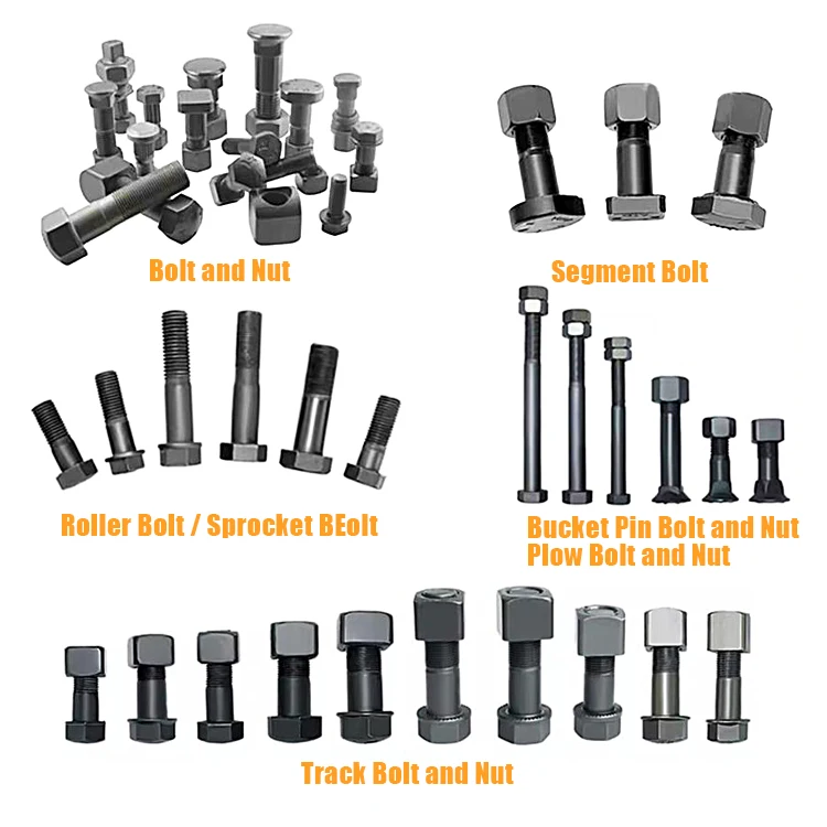 track bolt and nut M20*55 9W3619 9W3361 Compatible with CASE CX160 CATERPILLAR CAT320 NEW HOLLAND E215 JCB200 KATO HD820