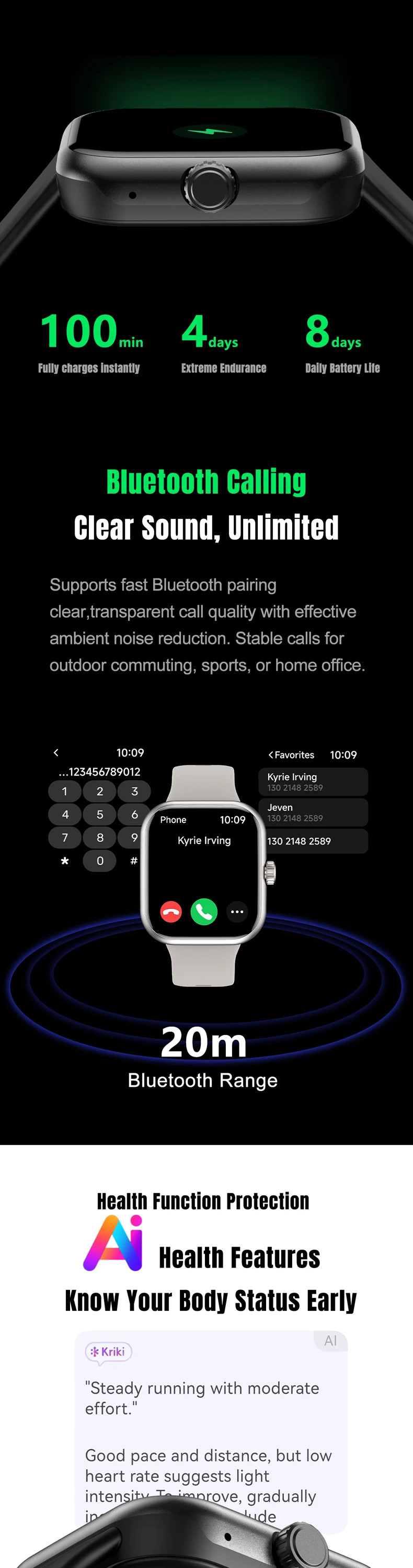 product 2026 3atm waterproof smart watch s339 with gps app fitbeing 185inch amoled screen bt calling sport modes men women smartwatch-9