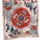 Square Scarf 117*58cm Square Scarf Silk-like Fibre Women Kerchief Silk Scarf