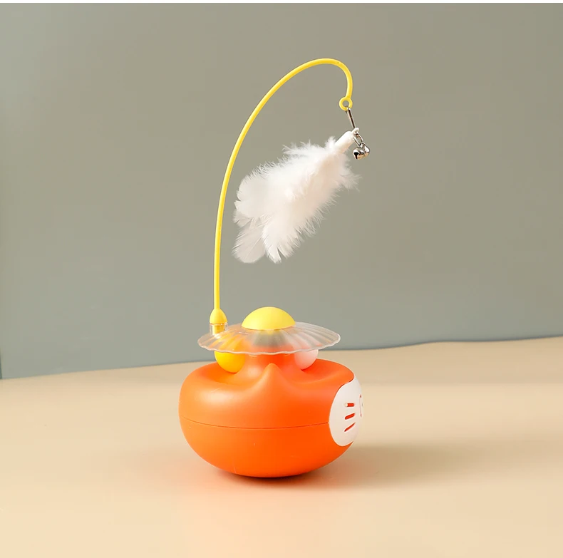 New Tumbler Feather Cat Wand Toy With Catnip Glowing Design Relieve Boredom Interactive Play Toy for Cats Kittens Pet Supplies factory