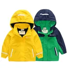 Kids Kids Rain Jacket Baby Fleece Jacket Kids Hooded Outdoor PU Waterproof Rain Jacket