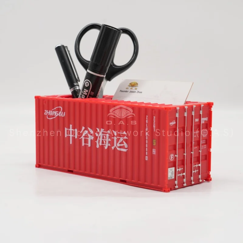This CSCL container pen holder model is custom made with exquisite details. Made of premium ABS material, it serves as a practical desktop pen container and nice decorative gift for logistics, shipping enterprises, suitable for exhibition and business souvenir.Amber@vesselmodel.com Tel:+86 18038048785