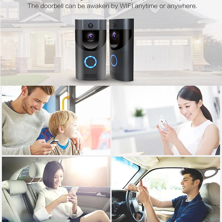 Mobile Phone Control 1080P HD Camera Wireless wifi Smart Door Bell