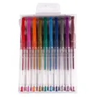 Plastic Pen With Metallic Ink Joy Coloured Test Good Glitter Plastic Refill Gel Pen Set With Custom Logo