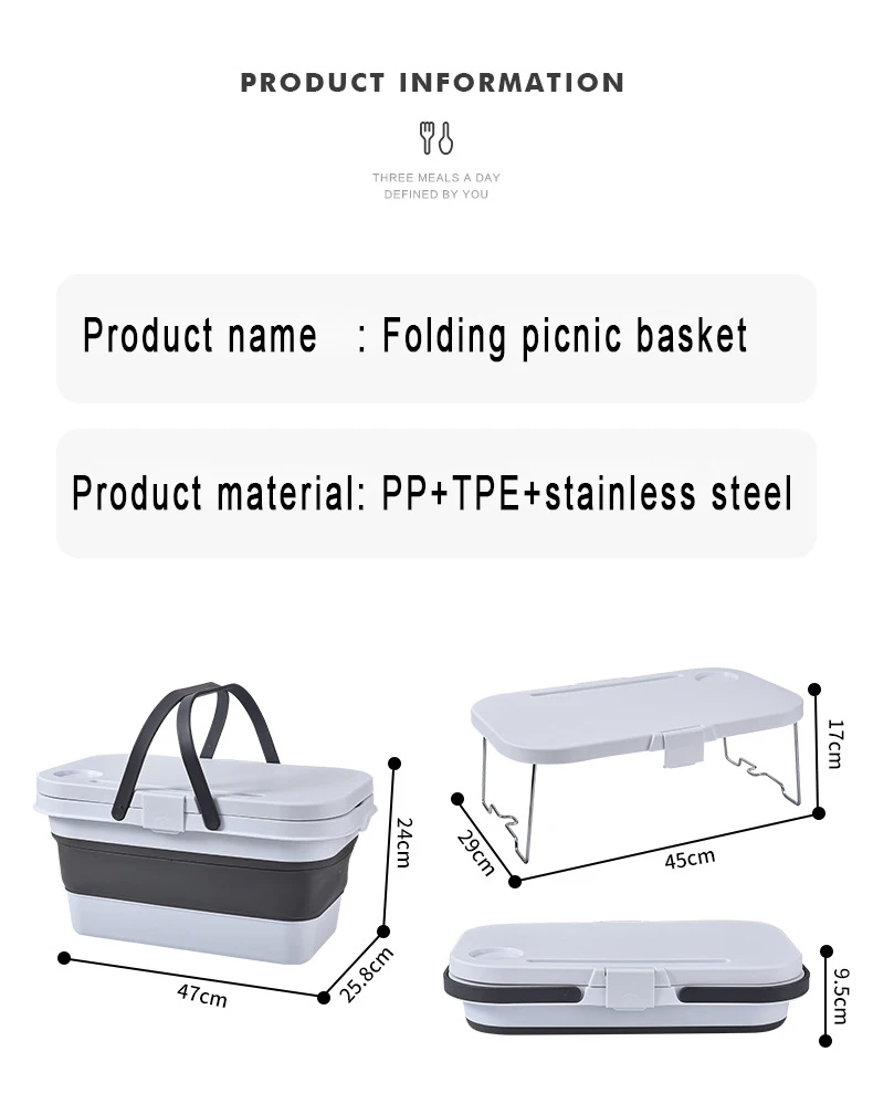 Picnic Basket Set 4 Person Folding Picnic Basket Picnic Basket Set