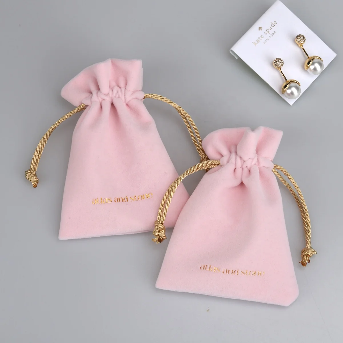 High End Pink Velvet Dust Packaging Pouch Drawstring Soft Reusable Velvet Gift Perfume Dust Bag
