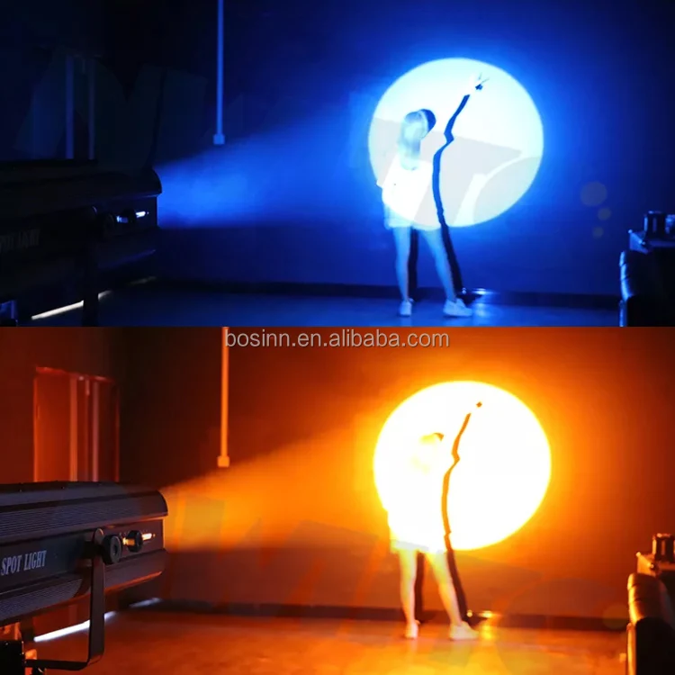 LED Stage Lights Wedding Party Follow Spotlight RGBW Color Change Focus Chase Pattern Theater DJ Stage Follow Lamps