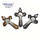 Pendant Religious Wooden Crucifix Cross Charm Pendant Ornaments Religious 10pcs A LOT