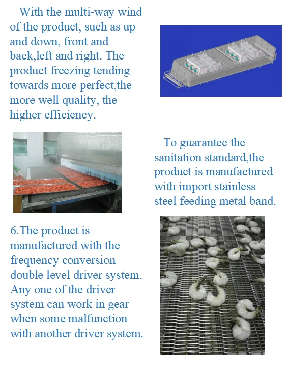 Machineiqf Tunnel Quick Freezer, 1000kg/hour - detail 4