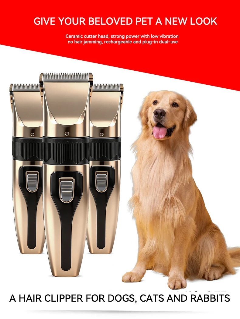 Wholesale Pet Electric Clipper Safe Dog Cat Hair Trimmer Professional Grooming Tool Pet Supplies details