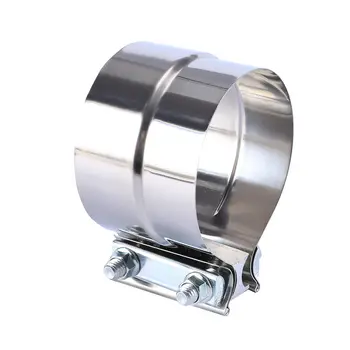 Exhaust Muffler Clamps Sleeve Coupler 2.50'' 3.00'' 3.50'' 4.00'' 5.00'' 6.00'' Lap Joint Band Stainless Steel T-304