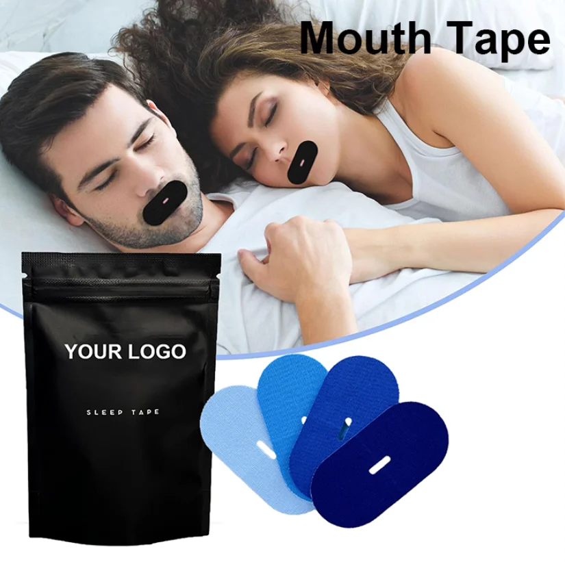 Customized Logo Mouth Tape for Lady Stop Mouth Breathing Sleep Strips Help Nasal Breathing Hypoallergenic Adhesive Sleep Tape manufacture