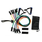Bands 11 Band Adjustable Resistance Bands Custom Logo 11 Piece Resistance Bands Handles Resistance Band Set With Handles
