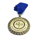 Silver Manufacture Wholesale Custom Award Silver Gold Metal Medals Free Samples