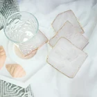 Semi-precious Stone Exquisite Decoration Semi-precious Stone Craft White Crystal Drinking Coasters
