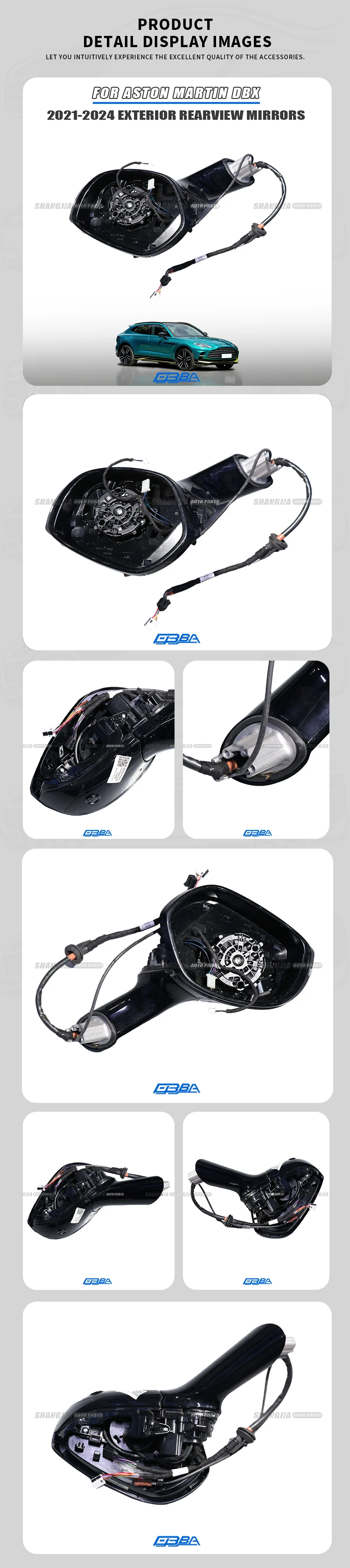 Left Side Mirror Left Exterior Mirror For Aston Martin DBX V8 DBX707 2021 2024 OEM MY8317683BB Disassembled Car Part factory