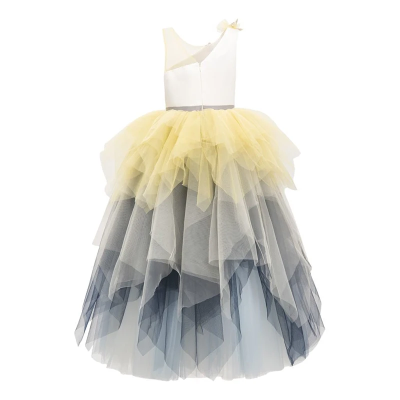 OEM&ODM custom wholesale colorful lace pattern tulle princess dress  kids clothes girls dresses kids party dress party