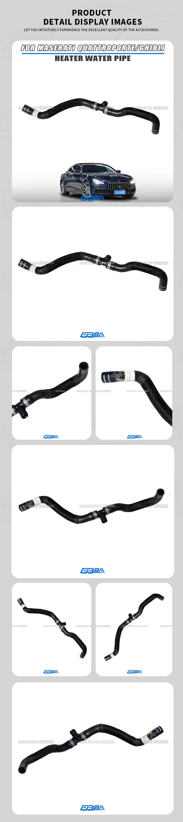 High Quality Plastic Material Heater Hose For Maserati Ghibli Quattroporte OE 670030177 supplier