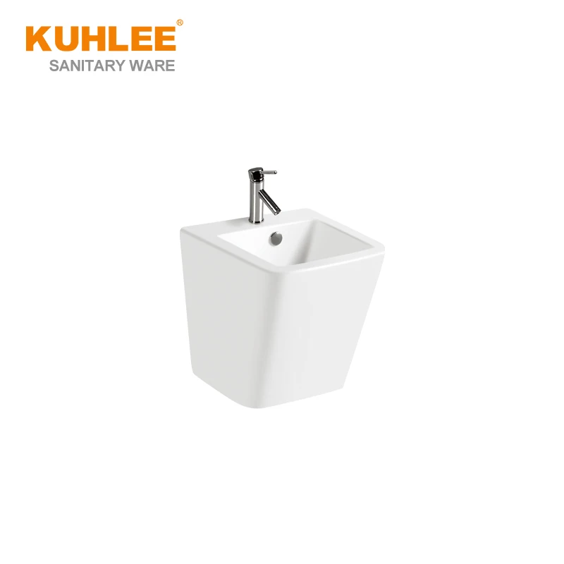 High Grade Square Hand Wash Bathroom Wall Mount Sinks Easy Clean Smooth White Ceramic Wall Hung Basin