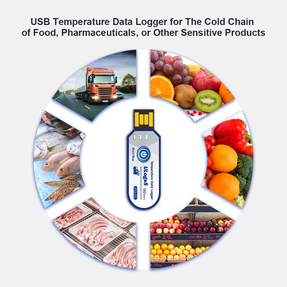 Quality Manufacturer single use temperature data logger IP67 for Fruit And Vegetables Cold Chain