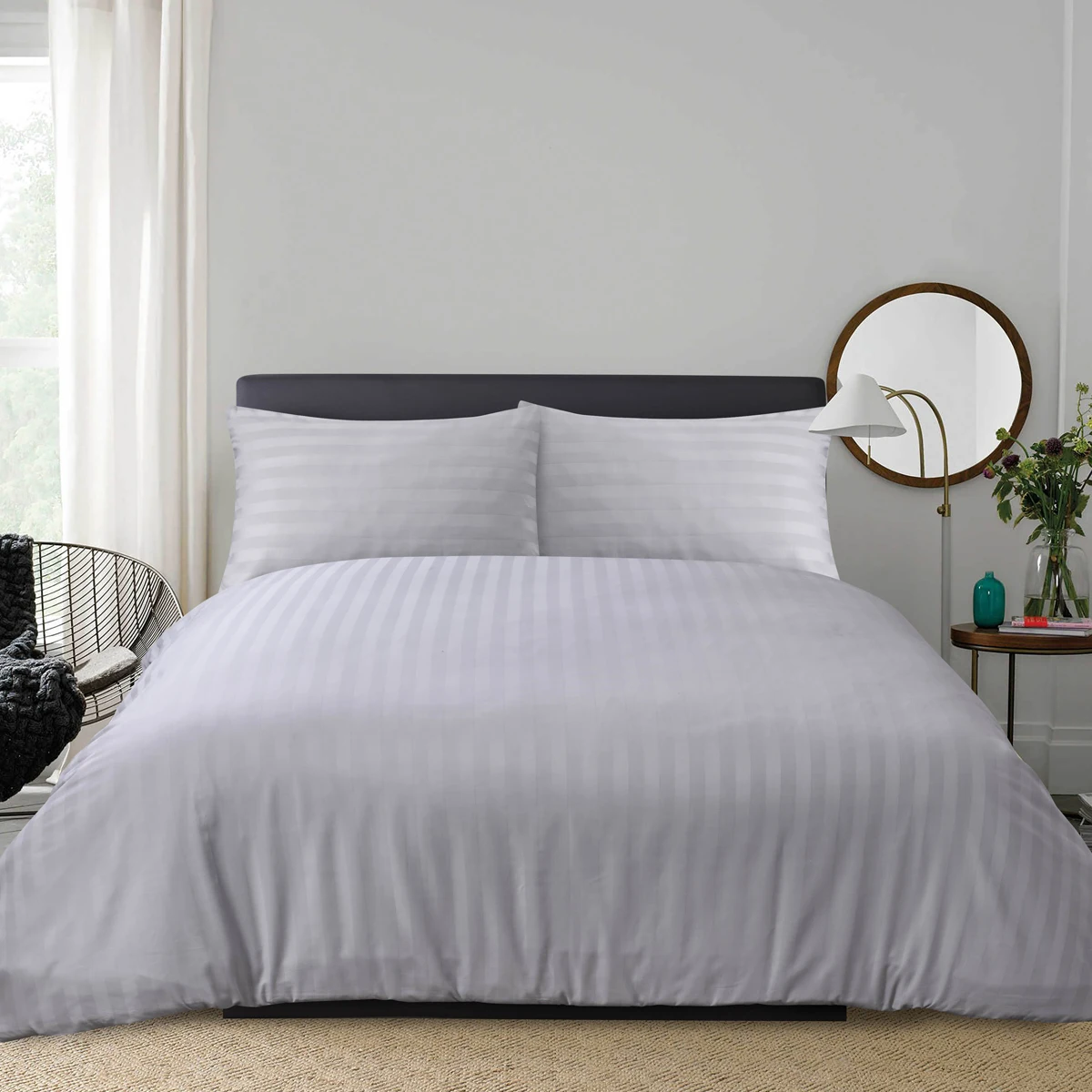 Eliya 100% Cotton White Bed Sheets For 