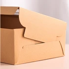 Factory Craft Paper Cupcake Box With Clean Window Cake Cup Bread Packaging Food Wrapping Takeaway Box Cake Boxes