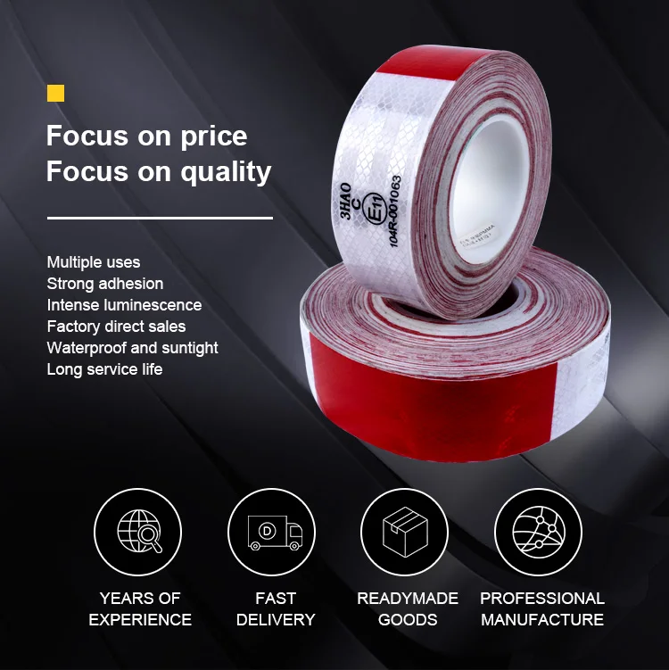 High Visibility Vehicle DOT-C2 Conspicuity Reflective Material Tape Sticker 5CM for Custom Traffic Signs supplier