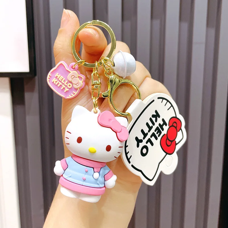 Various Cartoon KT cat couple key chain bag pendant doll key pendant gift wholesale car silicone key chain