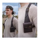 Leather Shoulder Bag Hot-selling Pu Leather Shoulder Holster Bag Double Phone Bag Shoulder Pouch