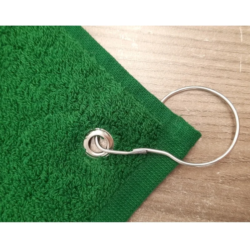 custom color grommeted sports golf hand towel terry cotton golf towel with hook