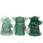 Gemstone Yoda Green Aventurine Crystal Carvings for Sale