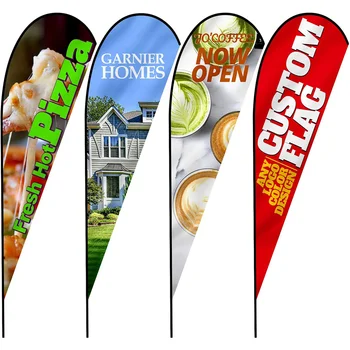 free Custom advertising flags banners Feather flag pole for Promotion, custom banner